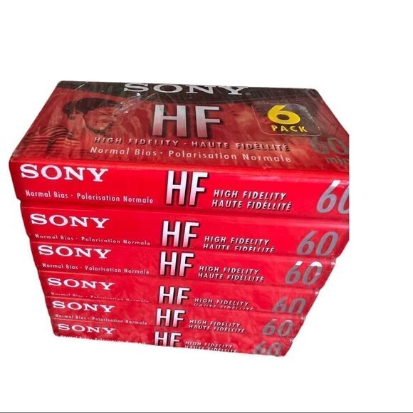 Sony High Fidelity Cassette Tapes. 6 Pack. 60 Minutes Each. New In Package! - Picture 4 of 6